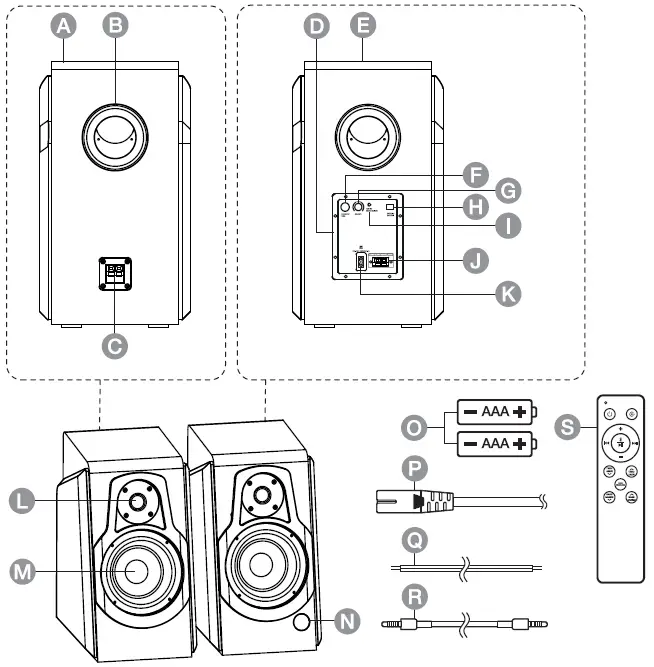 Amazon-Basics-R60BTUS-Bookshelf-Speakers-with-Active-Speaker-80W (2)