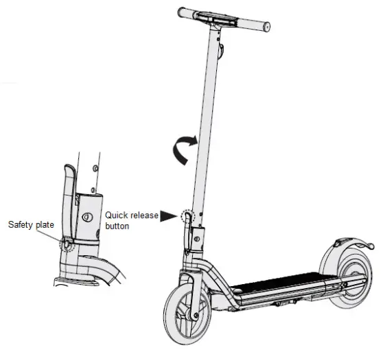 insportline Electric Scooter 19887 Swifter - handlebar slightl2y