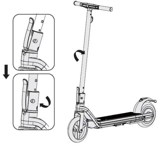 insportline Electric Scooter 19887 Swifter - handlebar slightly