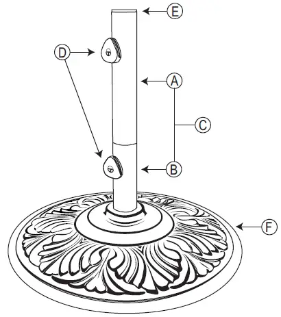TREASURE GARDEN Champagne Umbrella Base-2