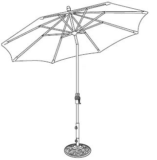 TREASURE GARDEN Champagne Umbrella Base-6