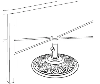TREASURE GARDEN Champagne Umbrella Base-8