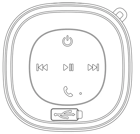 Cotton On Usa 1684864 Portable Waterproof Speaker