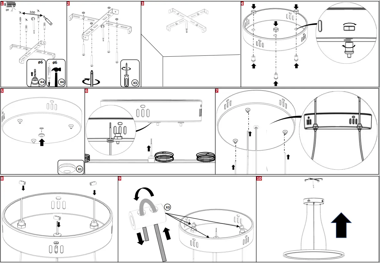 resistex 795503 MAXICIRCLED NU 7212lm 4000K 48W Round LED Suspension - FIG 1