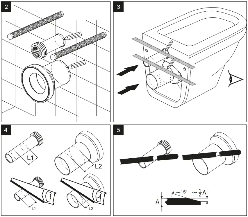 cersanit Carina S MZ CARINA XL Wall Hung Toilet - Fig 2