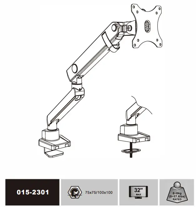 Kimex 015-2301 Full Motion Desktop Mount