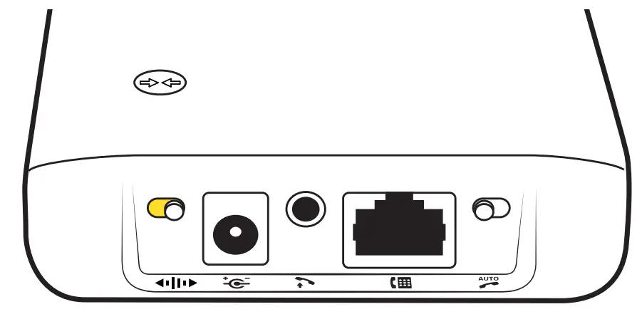 plantronics CS510 CS520 Wireless Headset System - Base Phone Button and Switches 1