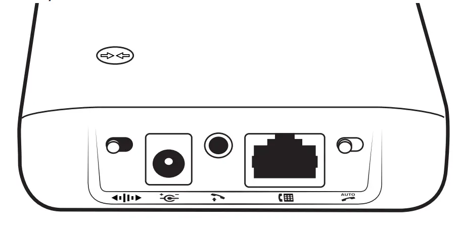 plantronics CS510 CS520 Wireless Headset System - Base Phone Button and Switches 2