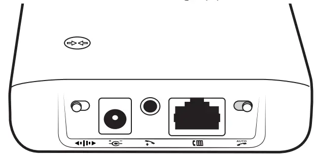plantronics CS510 CS520 Wireless Headset System - Base Phone Button and Switches 4