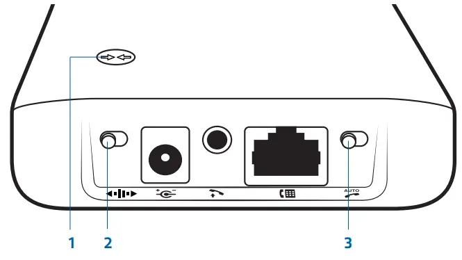 plantronics CS510 CS520 Wireless Headset System - Base Phone Button and Switches