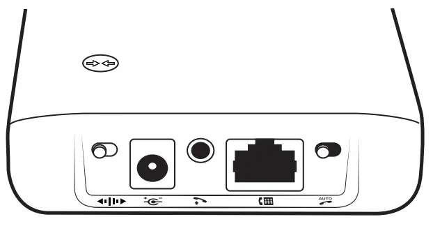 plantronics CS510 CS520 Wireless Headset System - Base Phone Button and Switches3