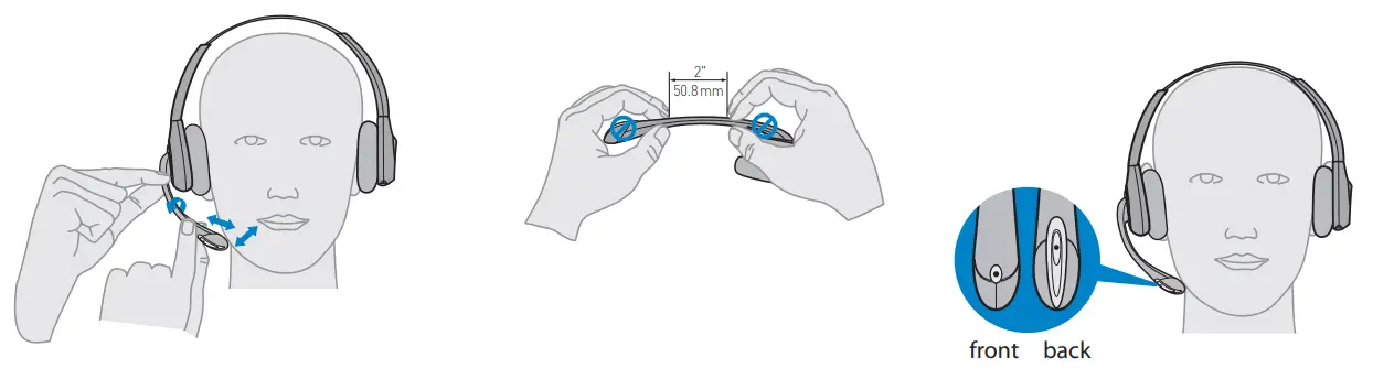plantronics CS510 CS520 Wireless Headset System - Headset Set Up 1