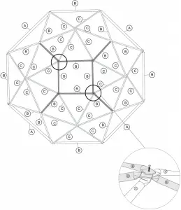 Step 6 Connecting the top of the dome