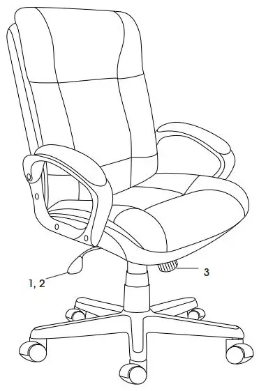 ULINE H-2753 Conference Room Chair - CHAIR ADJUSTMENTS