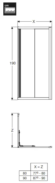 KOLO GEO 90cm Shower Cabin - 1