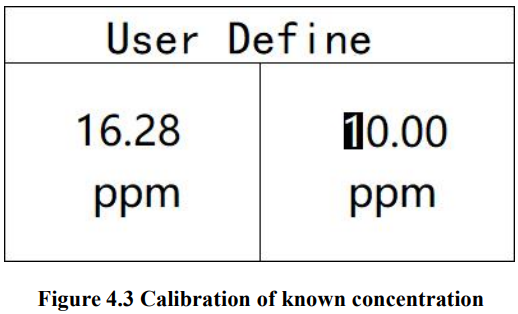 DOG-2092Pro Online Dissolved Oxygen Meter Calibration Menu of Known Concentration