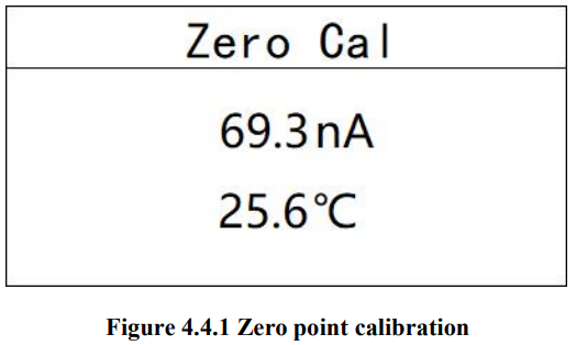 DOG-2092Pro Online Dissolved Oxygen Meter Zero point calibration menu