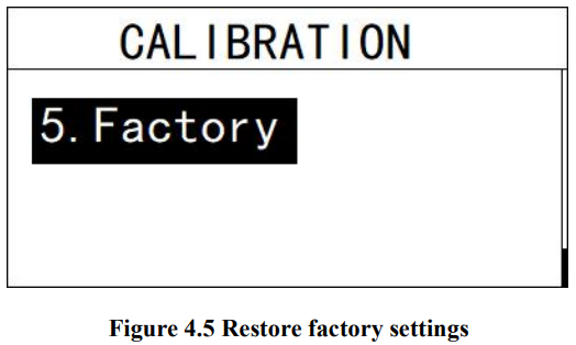 DOG-2092Pro Online Dissolved Oxygen MeterRestore factory settings menu