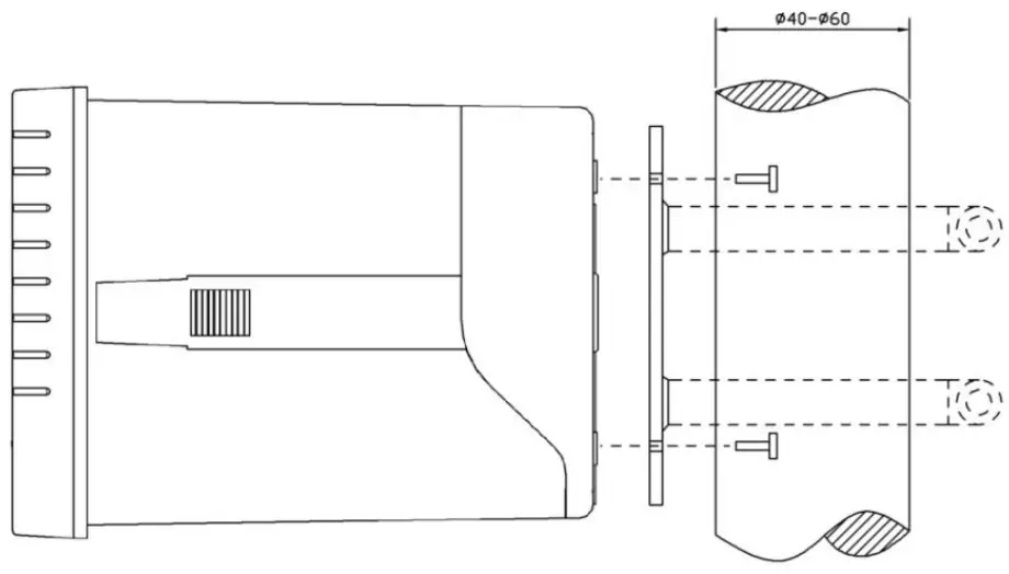 DOG-2092Pro Online Dissolved Oxygen Meter Pipeline installation diagram