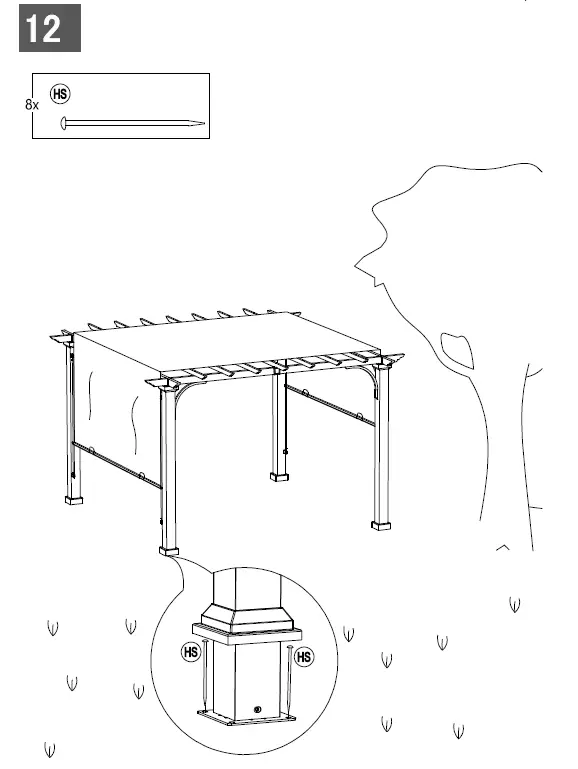 SUNJOY GROUP A106005900 Steel Pergola with Natural-Wood-Looking-Finish-and-Adjustable-Tan-Shade-fig- (19)