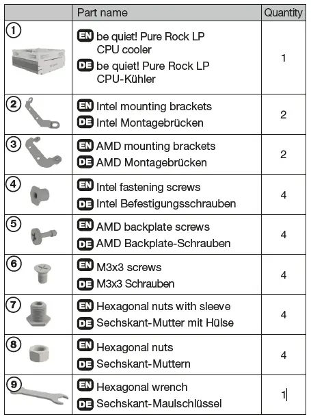 be-quiet-Pure-Rock-LP-CPU-Cooler-User-Manual-fig-1