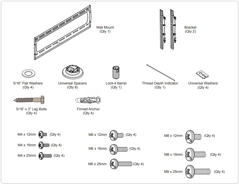 PREMIER P4263T Tilting Low Profile Wall Mount - fig 1