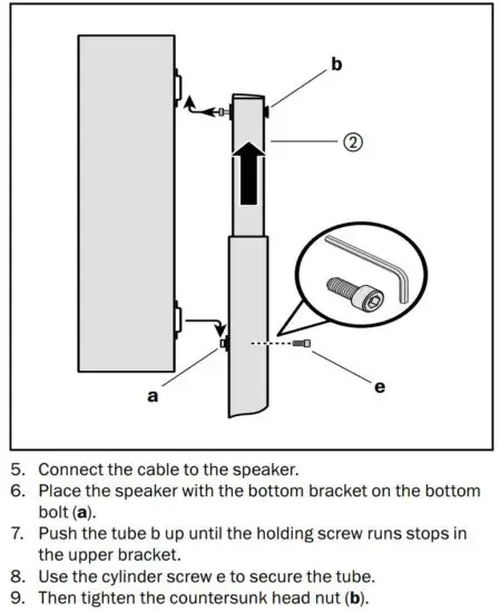 FIG 4 Assembly of speaker stand for column speakers
