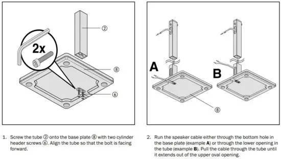 FIG 5 Assembly of the speaker stand for micro-speakers
