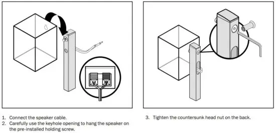 FIG 6 A Speakers with keyhole opening