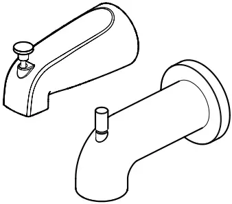 Kalia 101529-110 Tub Spout with Diverter A01