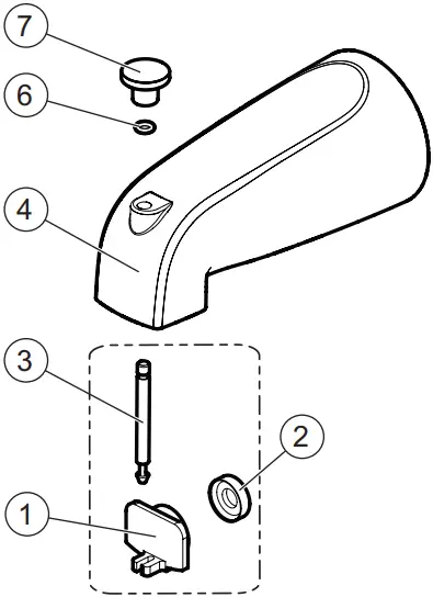 Kalia 101529-110 Tub Spout with Diverter A03