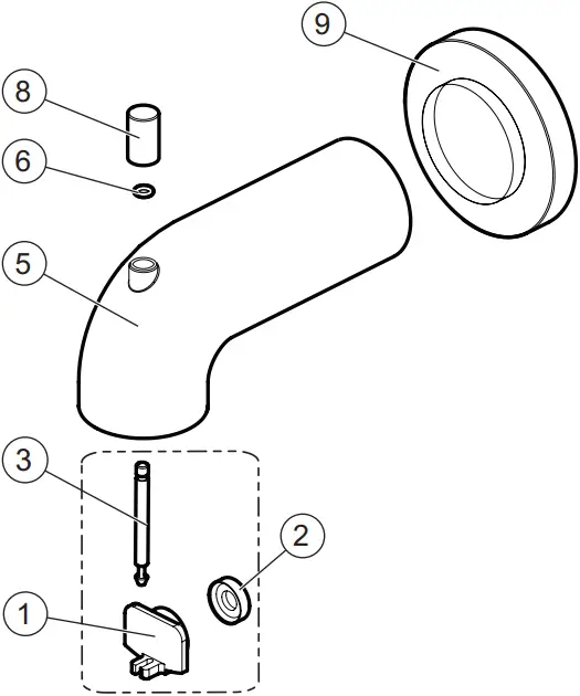 Kalia 101529-110 Tub Spout with Diverter A04