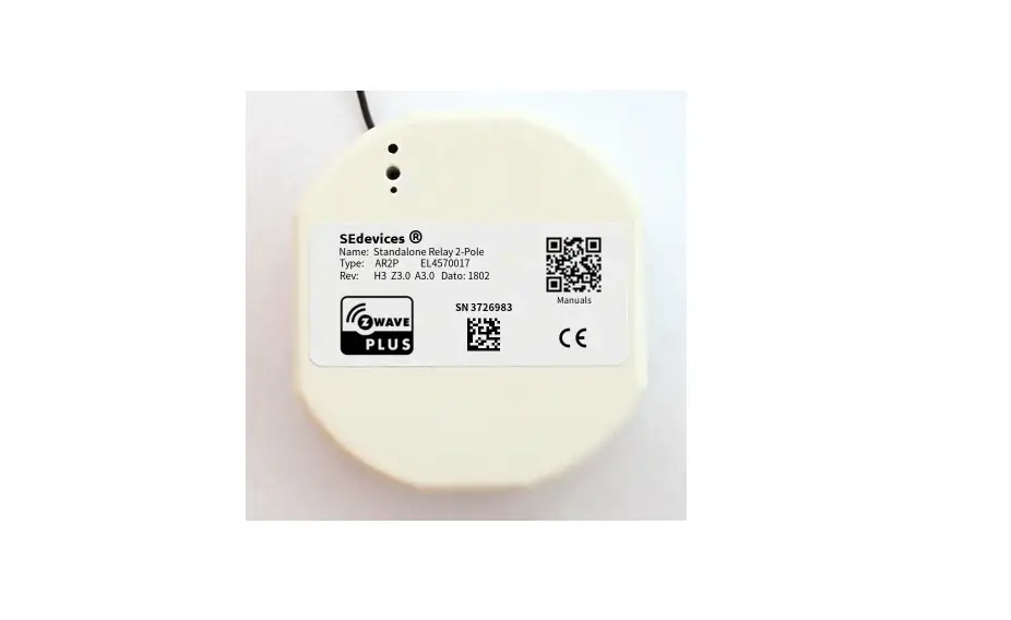 Se Devices Standalone Relay 2-pole Ar2p Manual