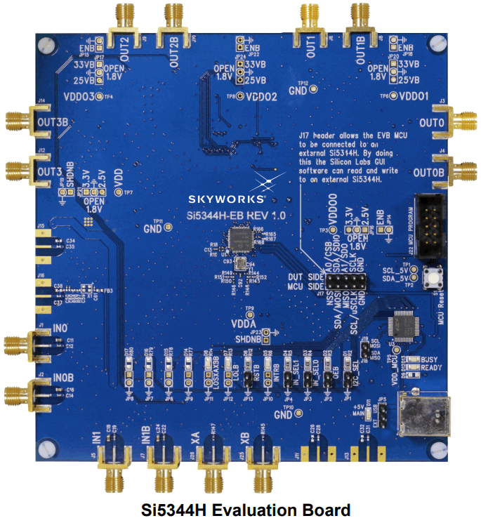 SKYWORKS UG149 Si5344H Evaluation Board - FIGURE 1