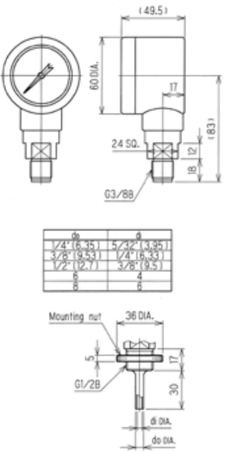 ASHCROFT HPT 63 mm Pressure Gauge - Fig 2
