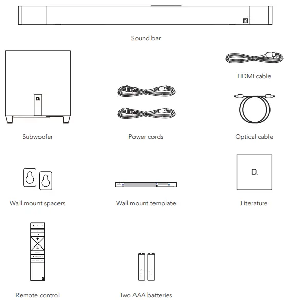 DEFINITIVE TECHNOLOGY Studio 3D Mini 4.1 Home Theater Sound Bar -