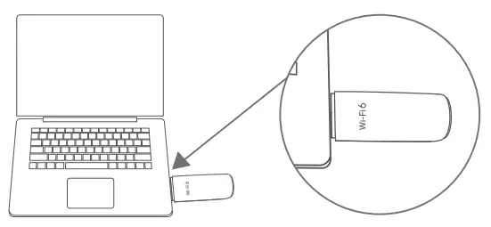 BrosTrend AX1 AX1800 Wifi 6 Dual Band USB Adaptor - fig 1