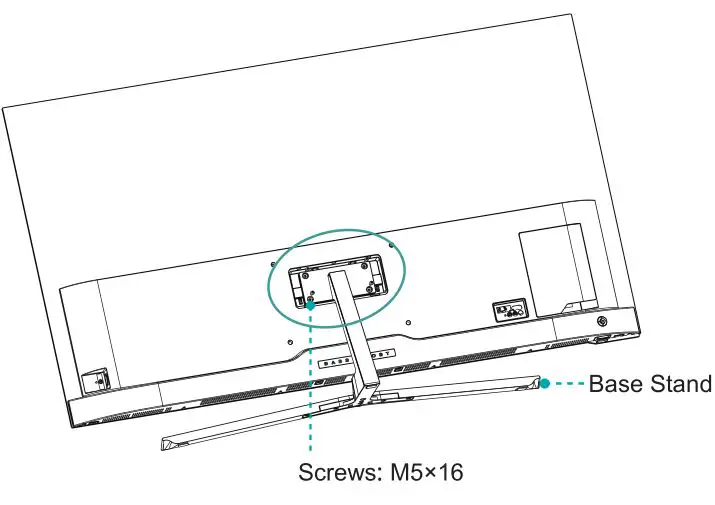 Hisense TV ES-A182404-1 - Secure the Base Stand