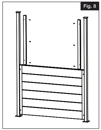 Barrette OUTDOOR LIVING 2054590 Vinyl Panel for Decorative Screen Panel Insert - channels flush