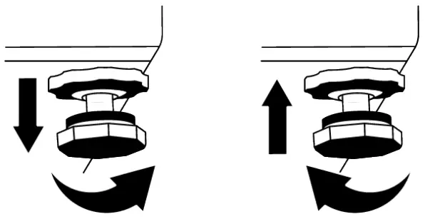 beko B3RFNE314W Freezer - Adjusting the Legs