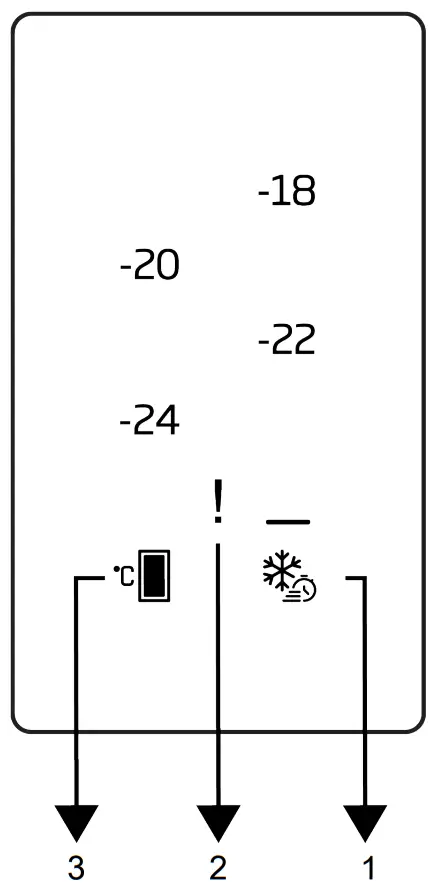 beko B3RFNE314W Freezer - Control Panel of the Product