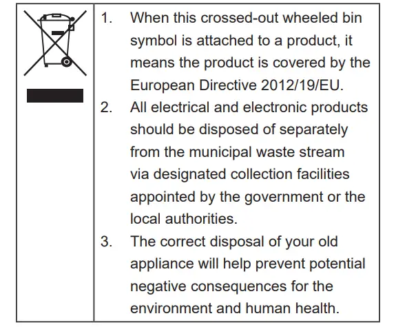 Disposal of Your Old Appliance