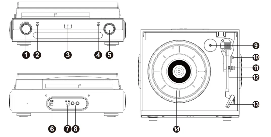 FENTON RP102 Series Record Player BT - figure 1