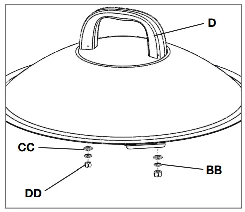 bond PGF5820-2 Aurora Steel Gas Firebowl - ASSEMBLY21