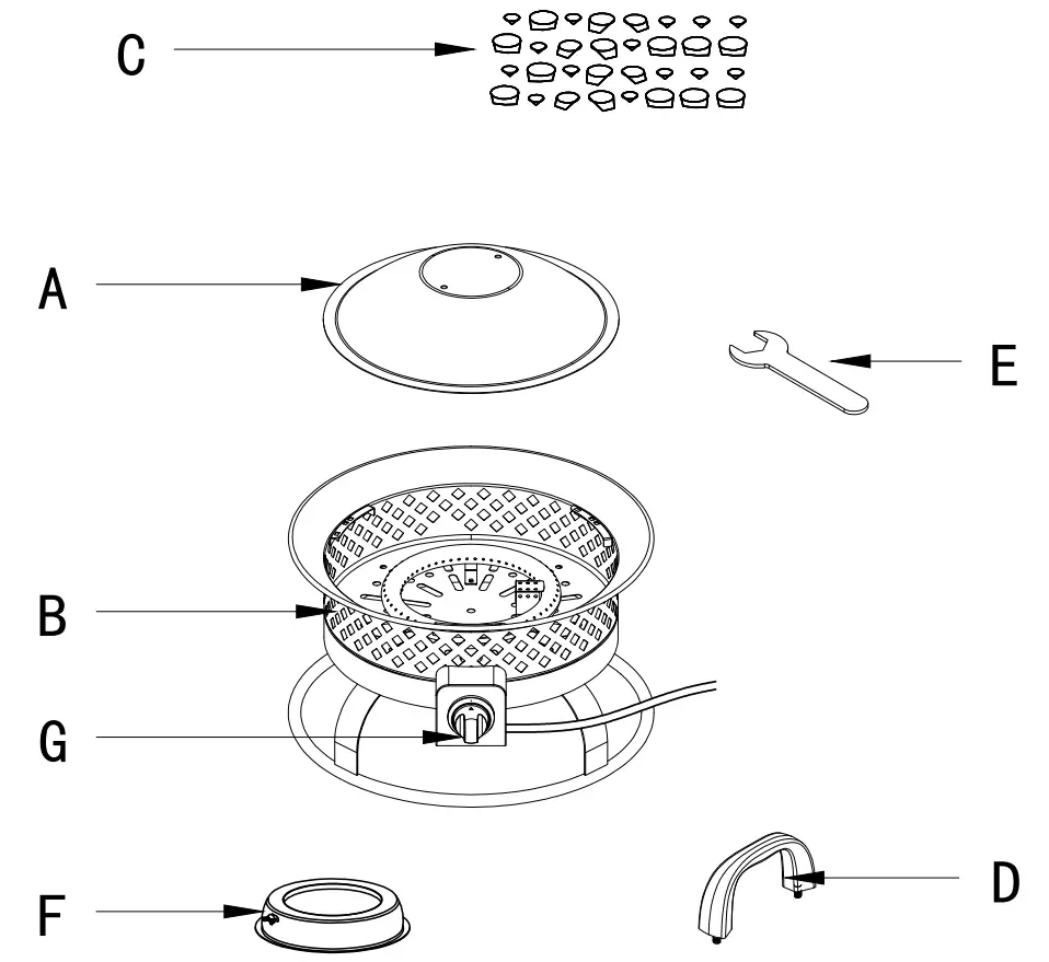 bond PGF5820-2 Aurora Steel Gas Firebowl - CONTENTS
