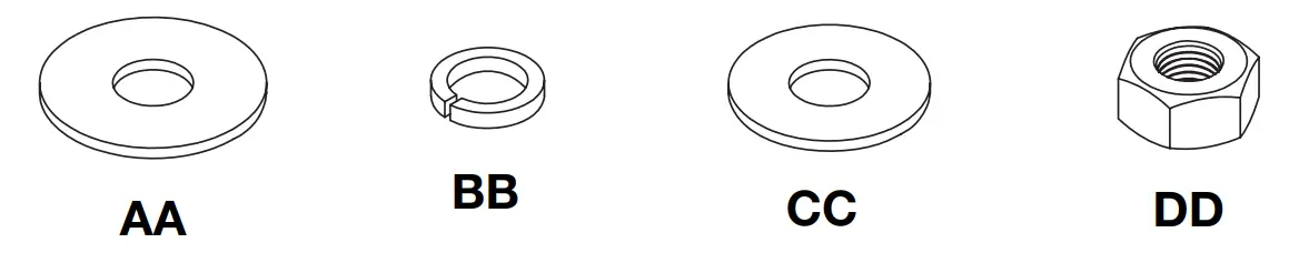 bond PGF5820-2 Aurora Steel Gas Firebowl - HARDWARE