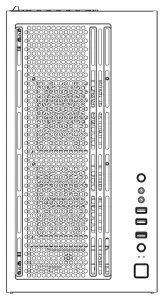 AZZA HIVE 450 Mid Tower Gaming Case - Functions