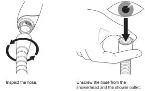 KOHLER Mira Sport Shower Fittings L16J - tInspecting the hose