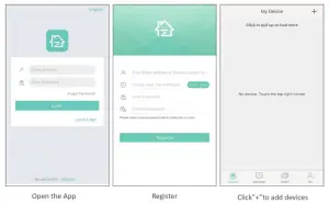 ZOSI C302 8 Inch 1080P Wireless Security System - open app register