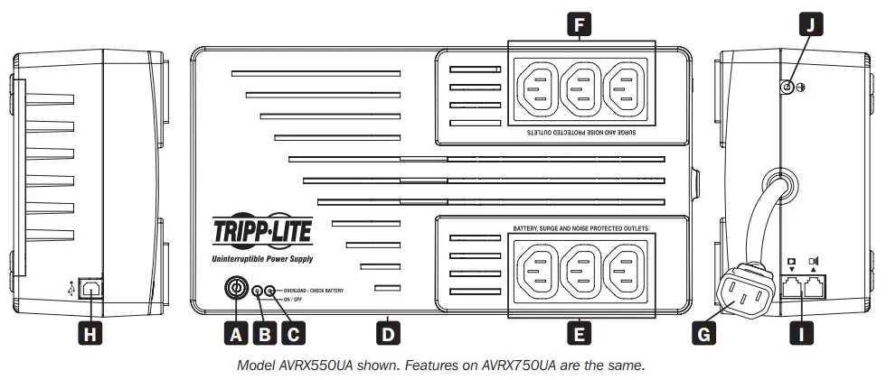 TRIPP-LITE AVRX550UA UPS Systems - Features